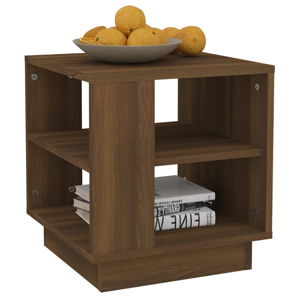 Table basse Chêne marron 40x40x43 cm Bois d'ingénierie - XIOS