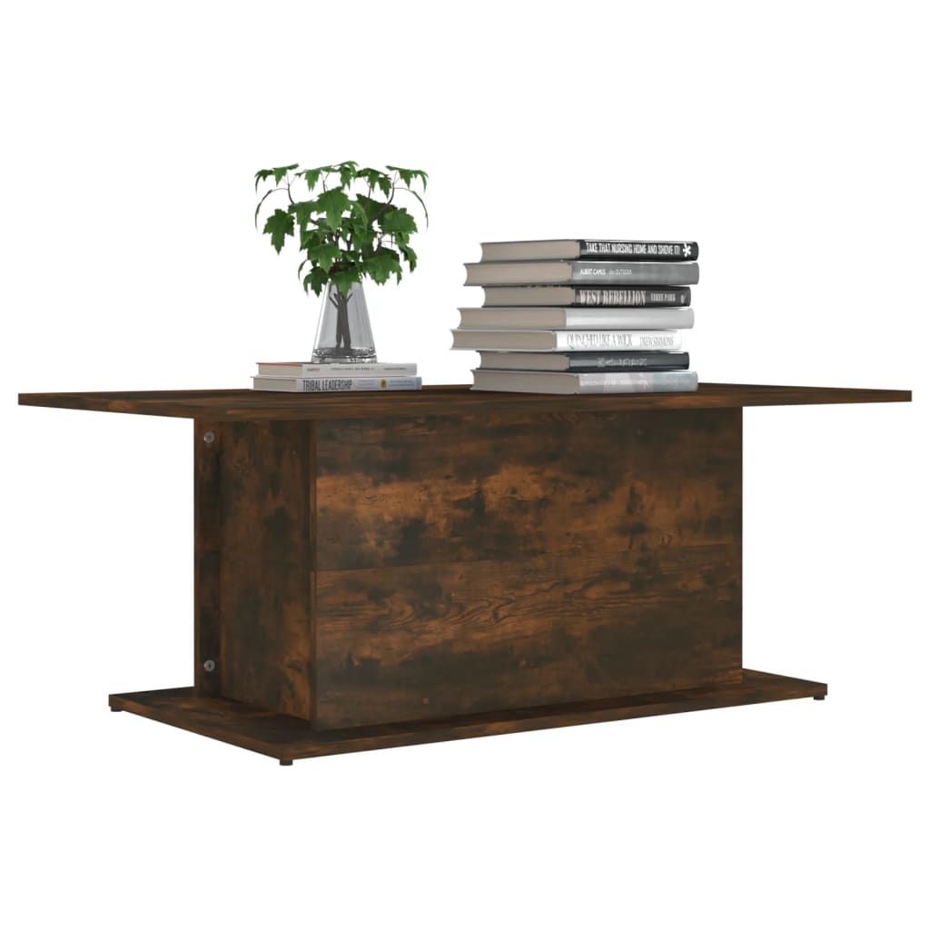 Table basse Chêne fumé 102x55,5x40 cm Bois d'ingénierie - XIOS