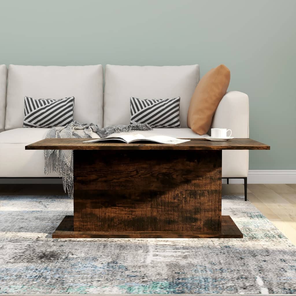 Table basse Chêne fumé 102x55,5x40 cm Bois d'ingénierie - XIOS