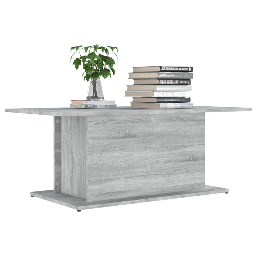 Table basse Sonoma gris 102x55,5x40 cm Bois d'ingénierie - XIOS