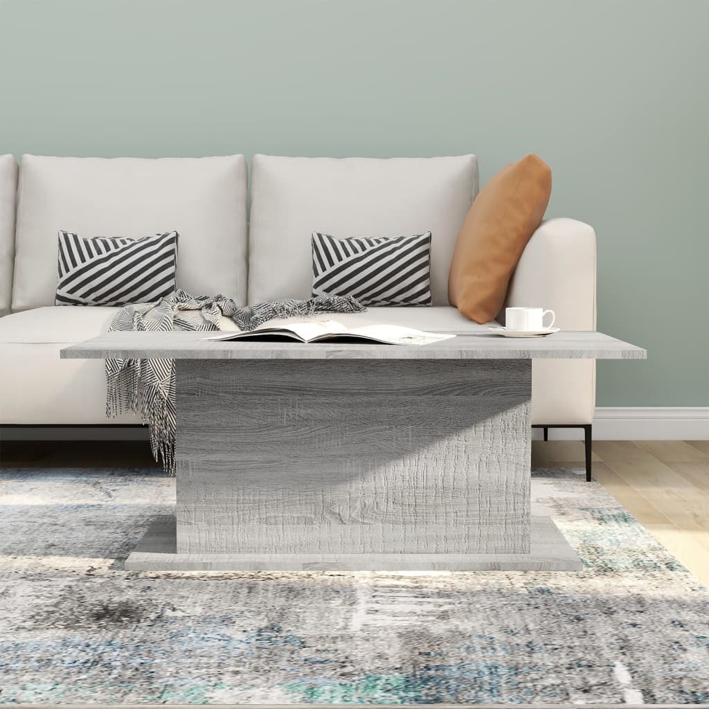 Table basse Sonoma gris 102x55,5x40 cm Bois d'ingénierie - XIOS