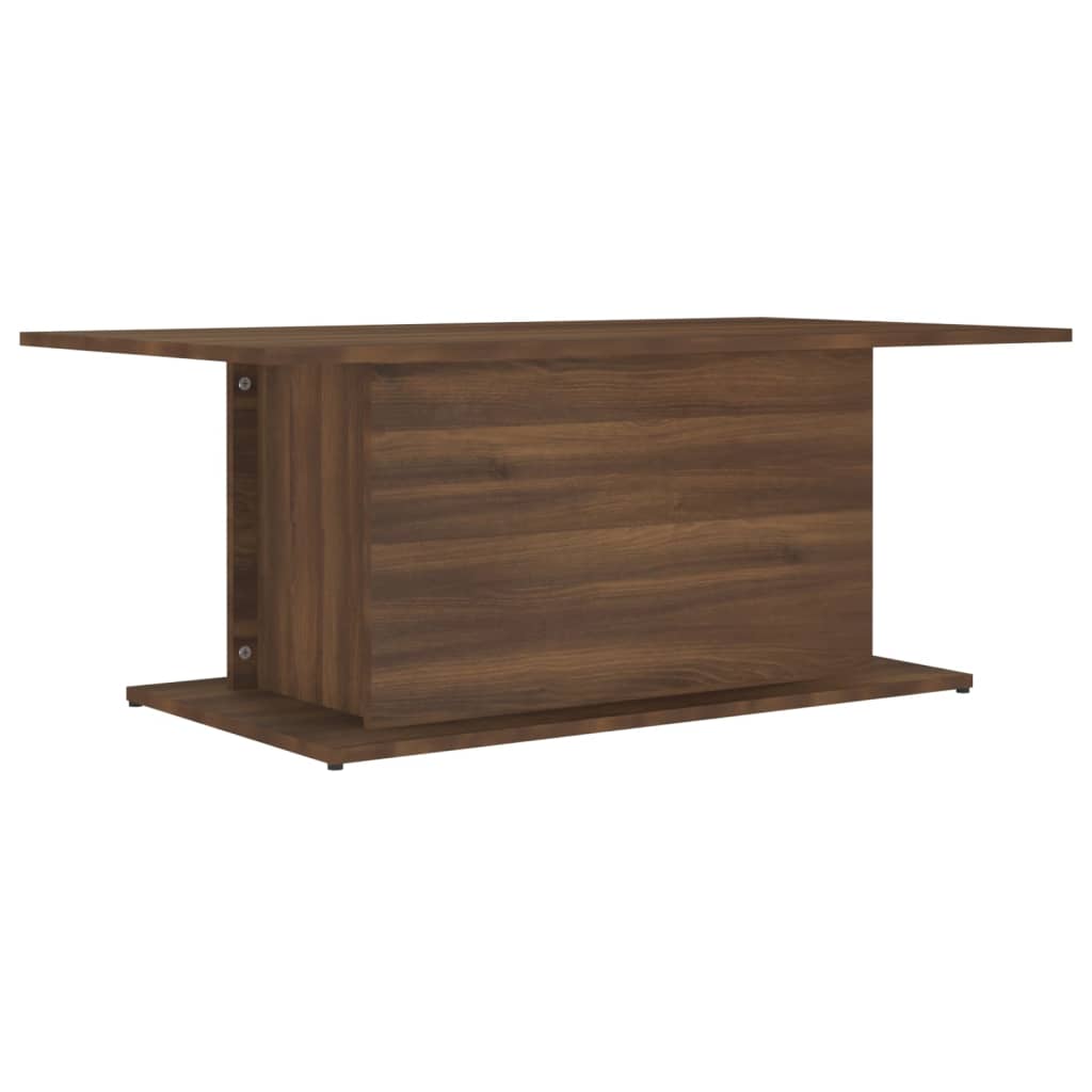 Table basse chêne marron 102x55,5x40 cm bois d'ingénierie - XIOS