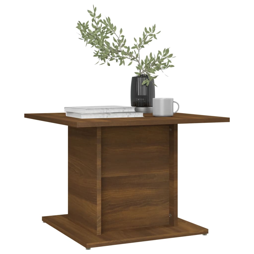 Table basse chêne marron 55,5x55,5x40 cm bois d'ingénierie - XIOS