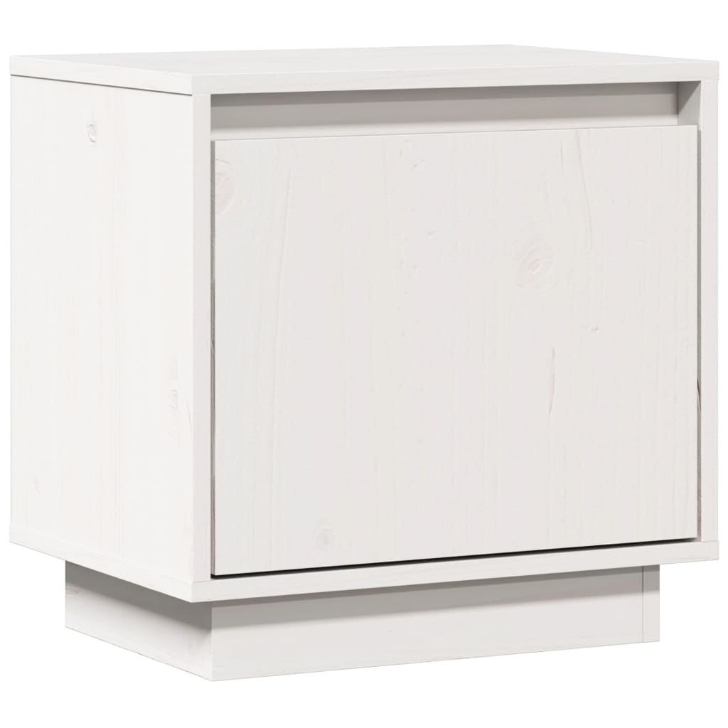 Table de chevet Blanc 40x30x40 cm Bois de pin solide - XIOS