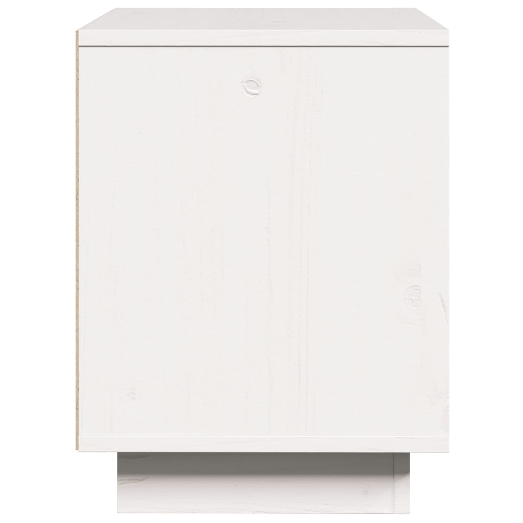 Table de chevet Blanc 40x30x40 cm Bois de pin solide - XIOS