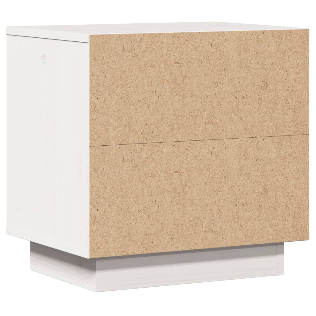 Table de chevet Blanc 40x30x40 cm Bois de pin solide - XIOS