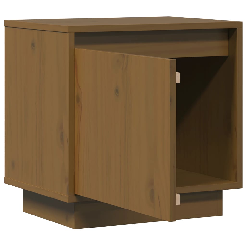 Tables de chevet 2pcs Marron miel 40x30x40cm Bois de pin solide - XIOS