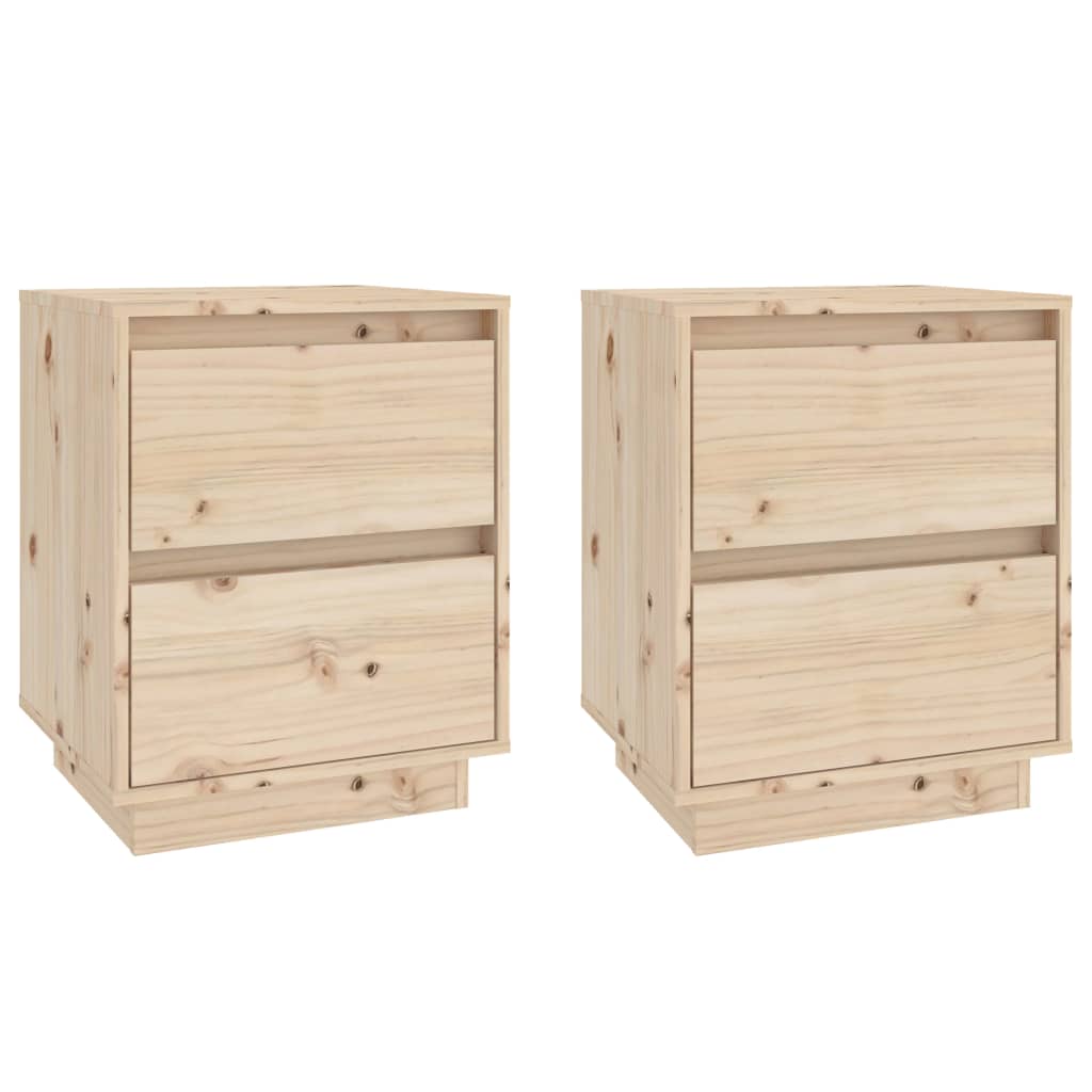 Tables de chevet 2 pcs 40x35x50 cm Bois de pin solide - XIOS