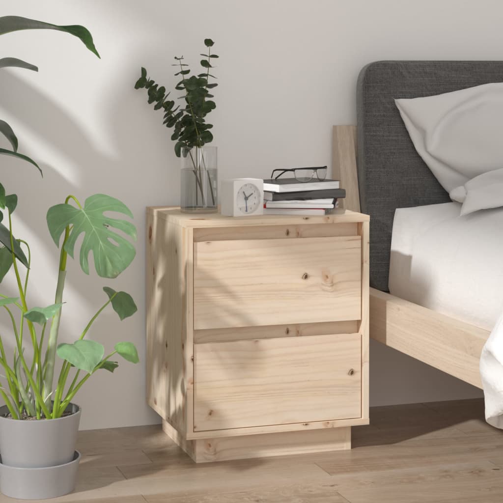 Tables de chevet 2 pcs 40x35x50 cm Bois de pin solide - XIOS