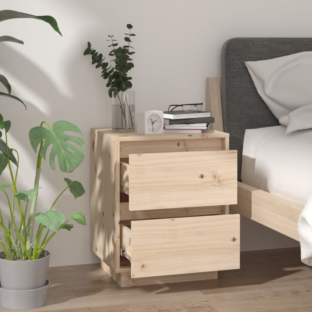 Tables de chevet 2 pcs 40x35x50 cm Bois de pin solide - XIOS