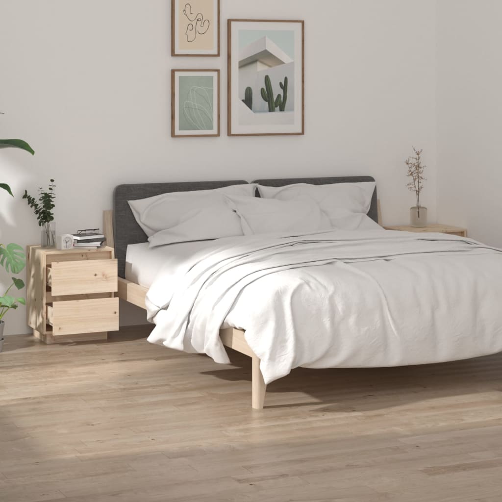 Tables de chevet 2 pcs 40x35x50 cm Bois de pin solide - XIOS