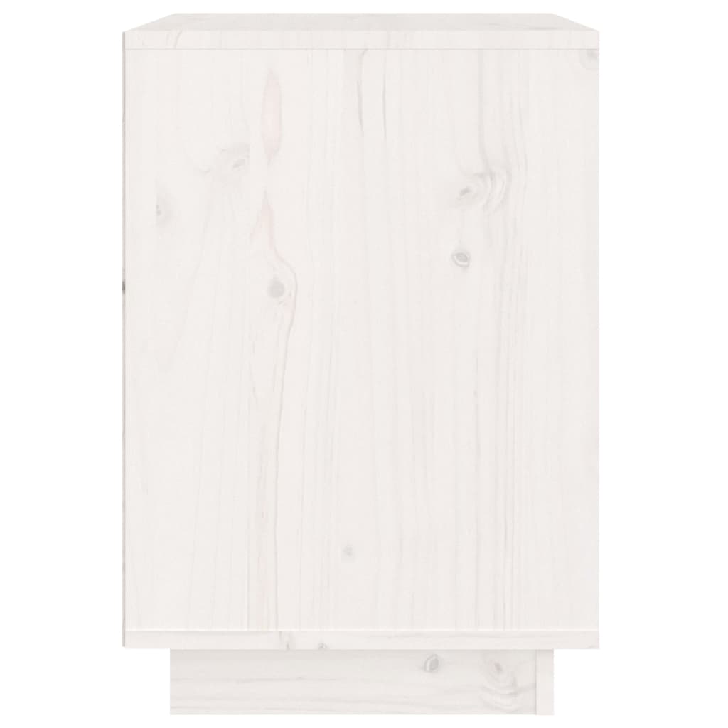 Table de chevet Blanc 40x35x50 cm Bois de pin solide - XIOS