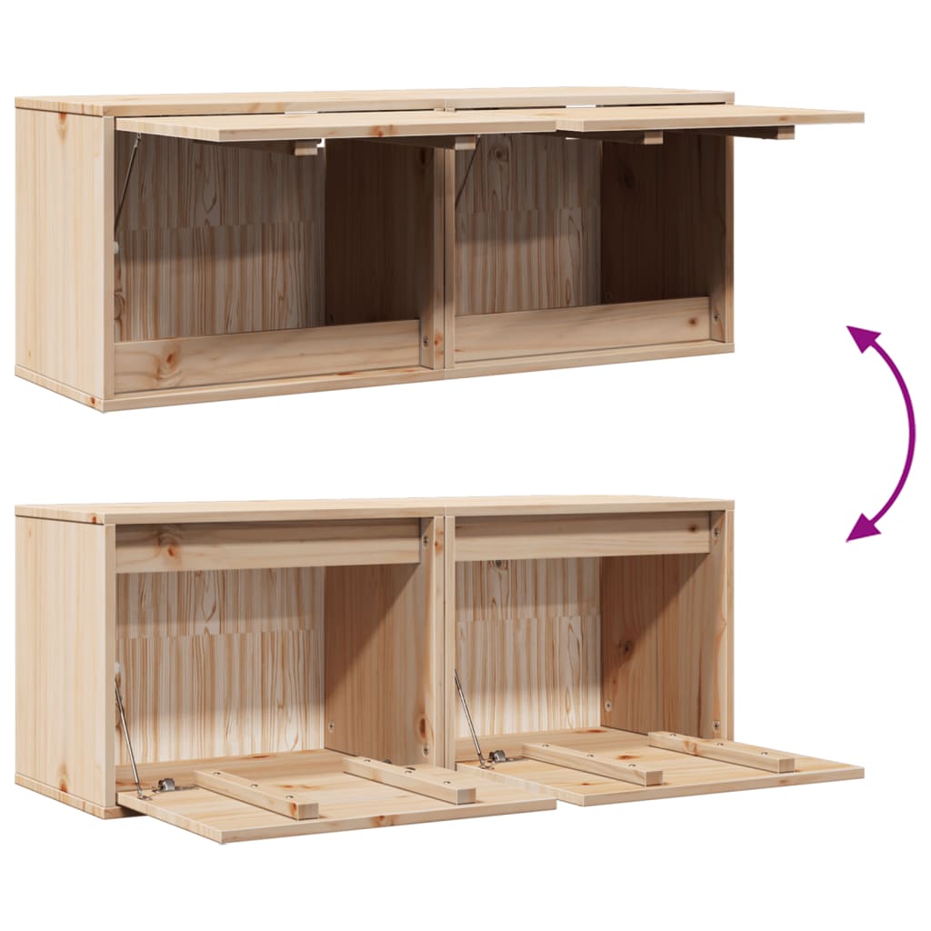 Armoires murales 2 pcs 45x30x35 cm Bois de pin massif - XIOS