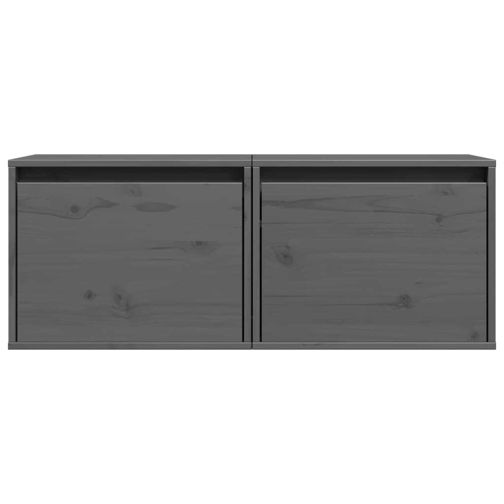 Armoires murales 2 pcs Gris 45x30x35 cm Bois de pin massif - XIOS