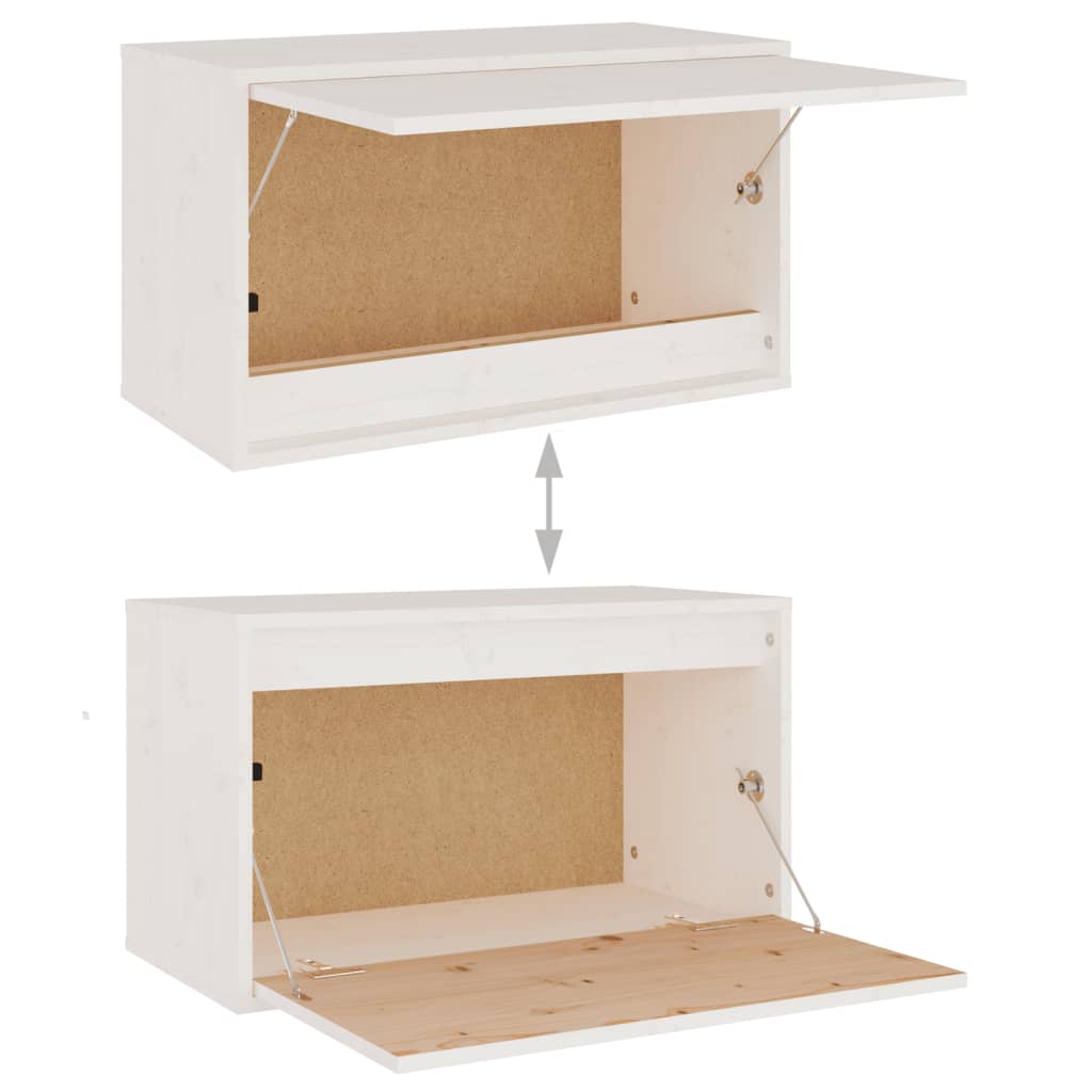 Armoire murale Blanc 60x30x35 cm Bois de pin massif - XIOS