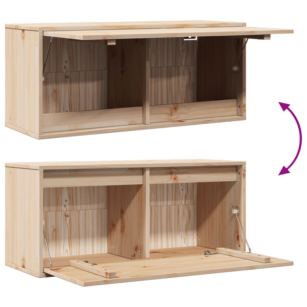 Armoire murale 80x30x35 cm Bois de pin massif - XIOS