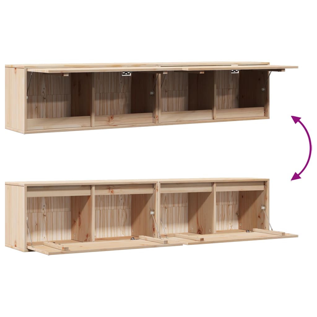 Armoires murales 2 pcs 80x30x35 cm Bois de pin massif - XIOS