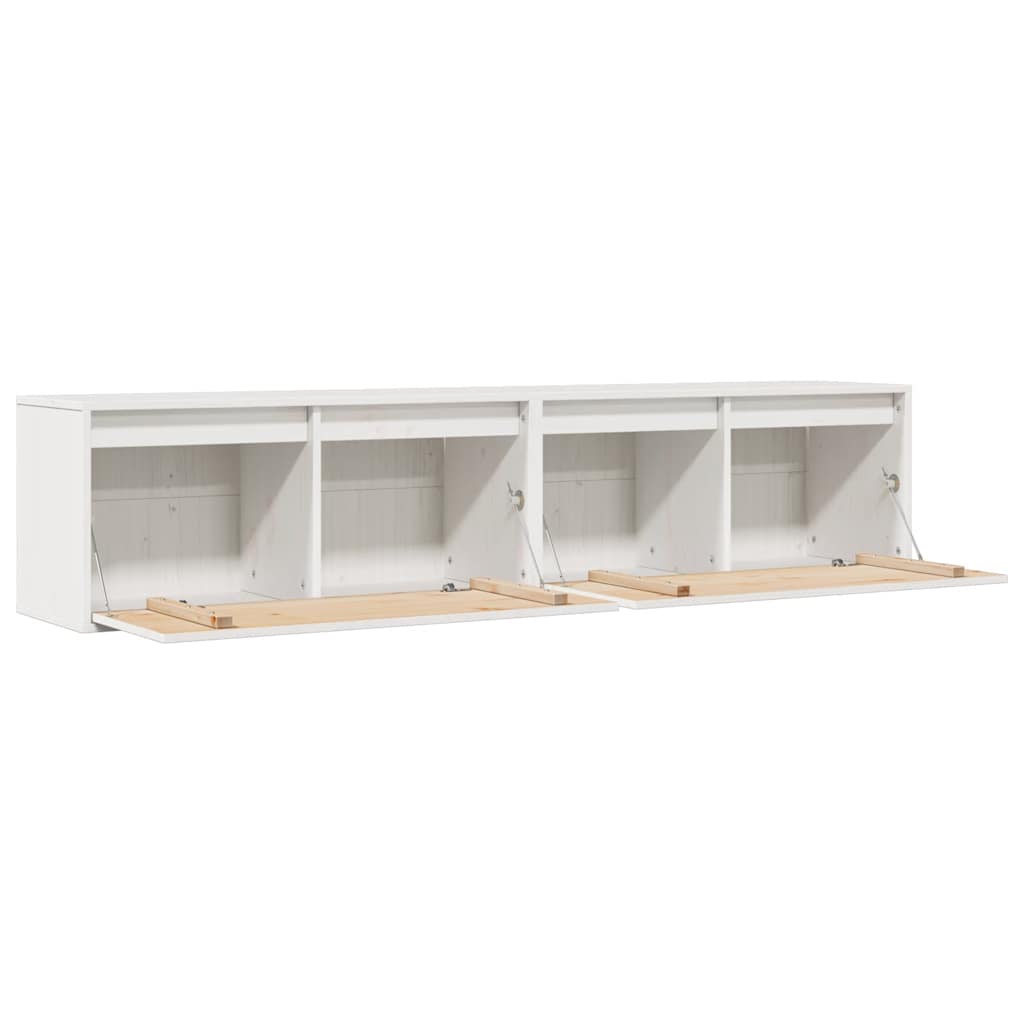 Armoires murales 2 pcs Blanc 80x30x35 cm Bois de pin massif - XIOS