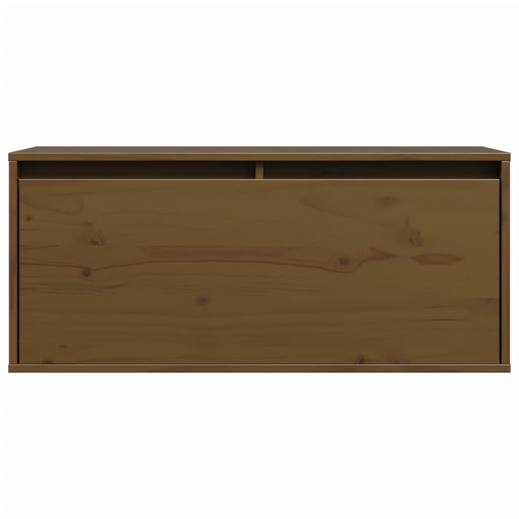 Armoire murale Marron miel 80x30x35 cm Bois de pin massif - XIOS
