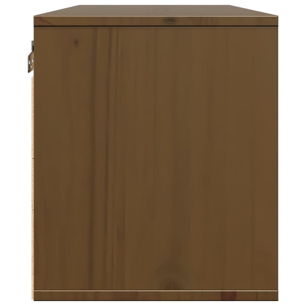 Armoire murale Marron miel 80x30x35 cm Bois de pin massif - XIOS