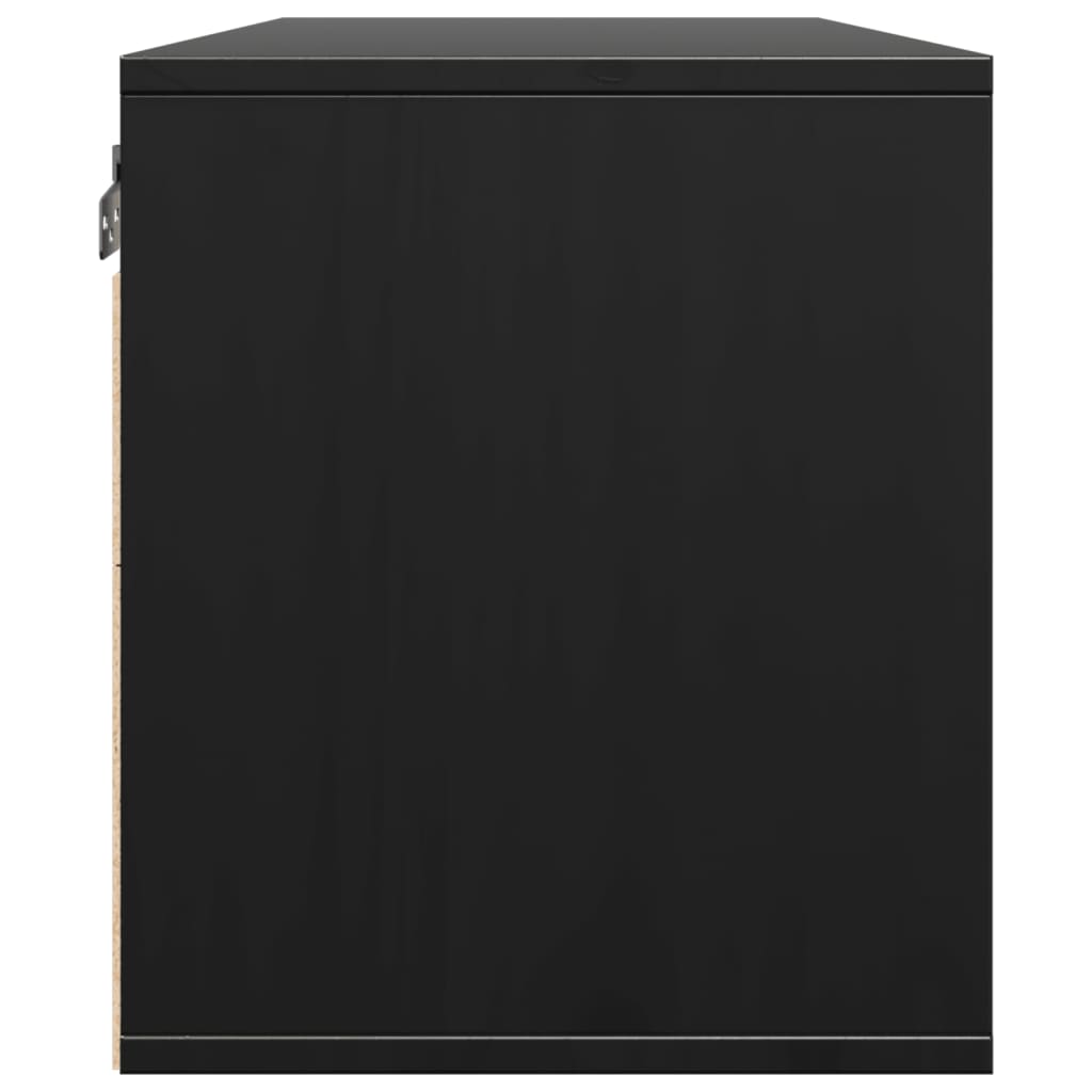 Armoires murales Noir 80x30x35 cm Bois de pin massif - XIOS