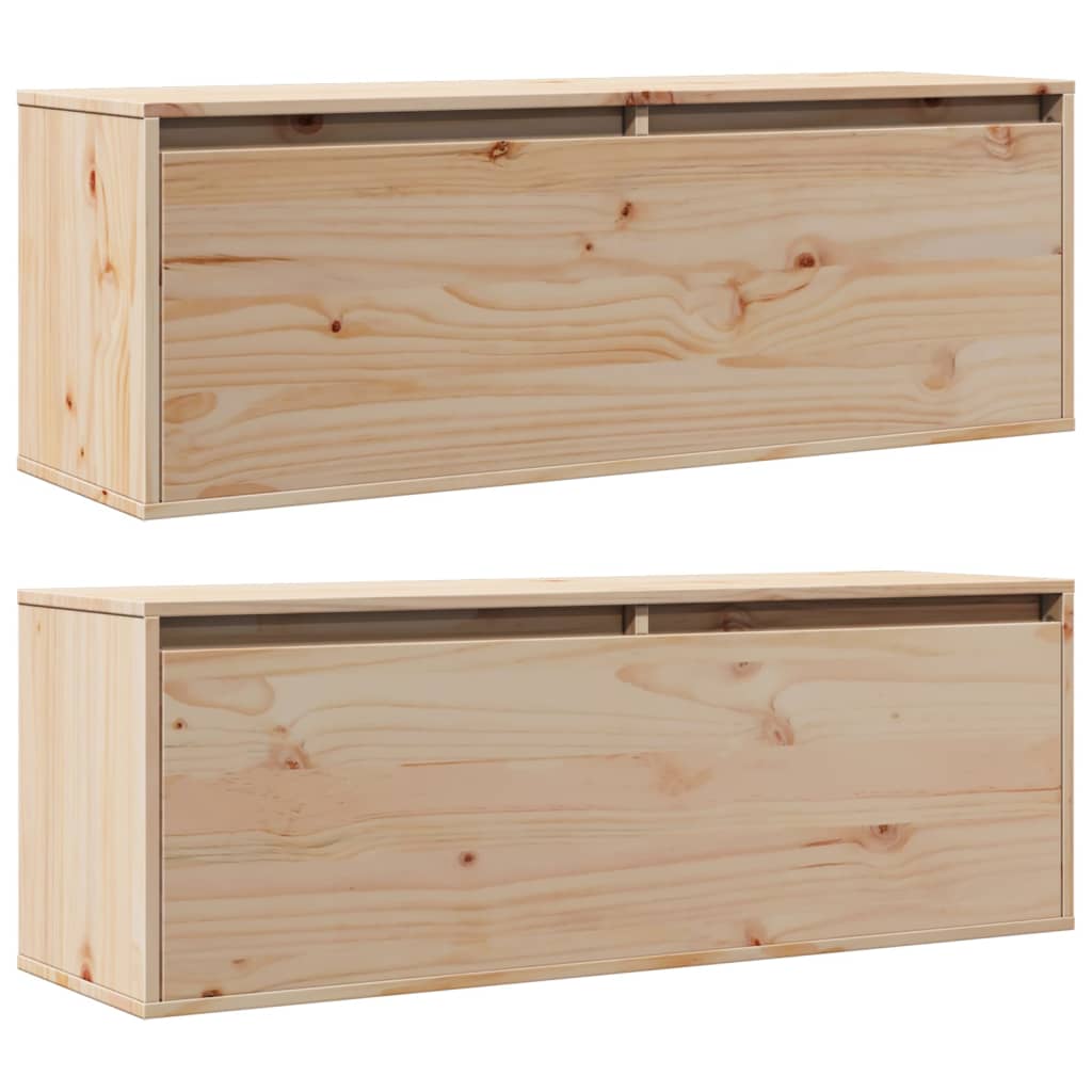 Armoires murales 2 pcs 100x30x35 cm Bois de pin massif - XIOS