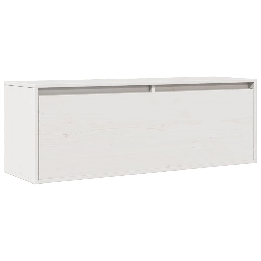 Armoire murale Blanc 100x30x35 cm Bois de pin massif Étagères murales & corniches vidaXL