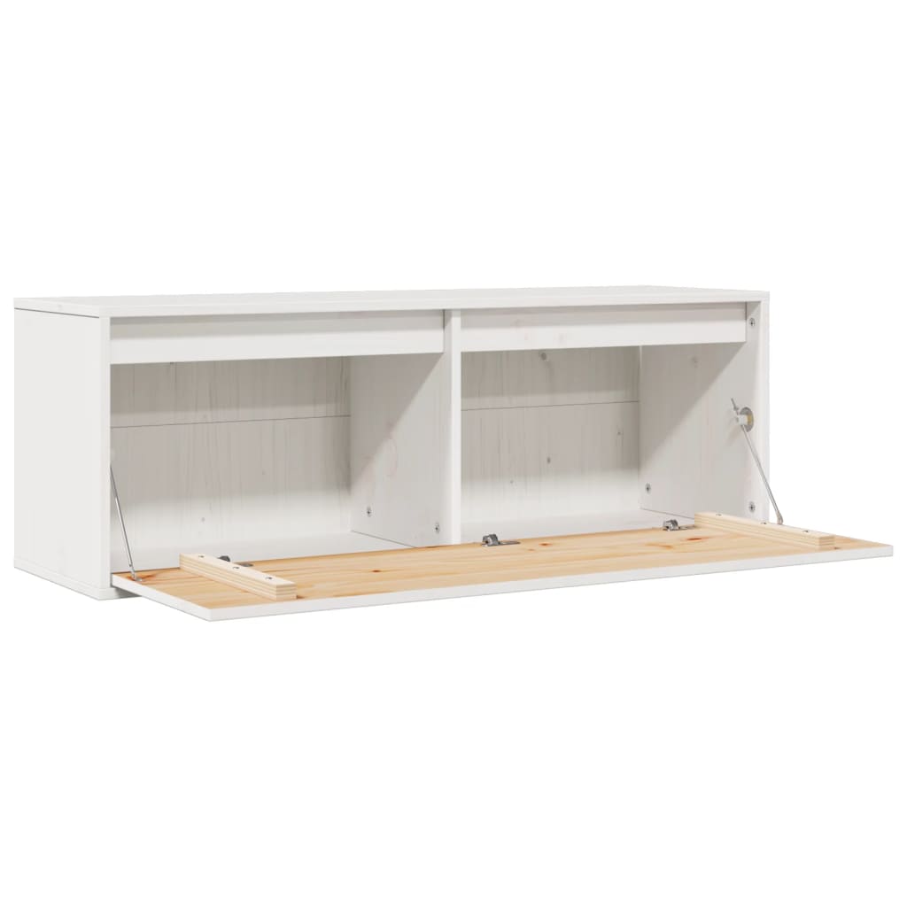 Armoire murale Blanc 100x30x35 cm Bois de pin massif - XIOS
