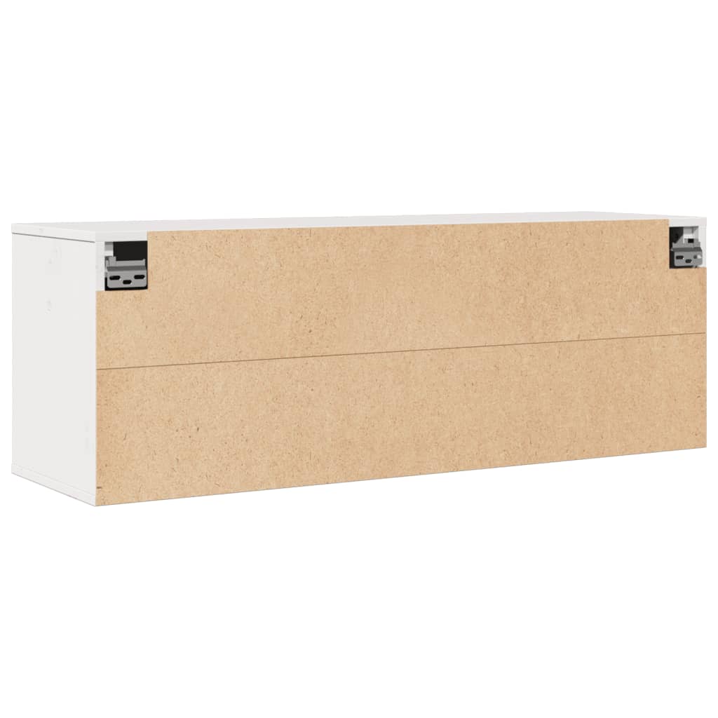Armoire murale Blanc 100x30x35 cm Bois de pin massif - XIOS