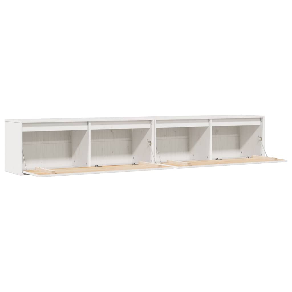 Armoires murales 2 pcs Blanc 100x30x35 cm Bois de pin massif - XIOS