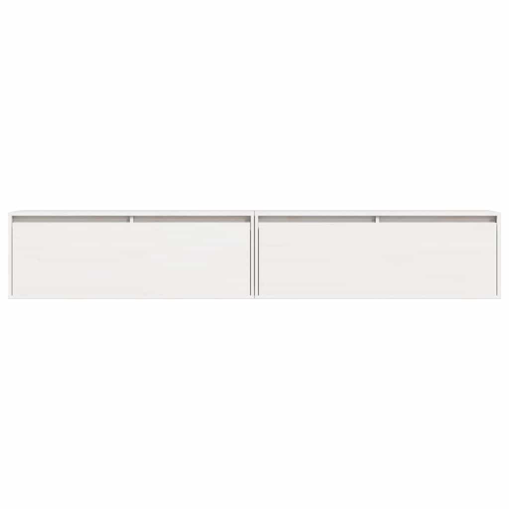 Armoires murales 2 pcs Blanc 100x30x35 cm Bois de pin massif - XIOS