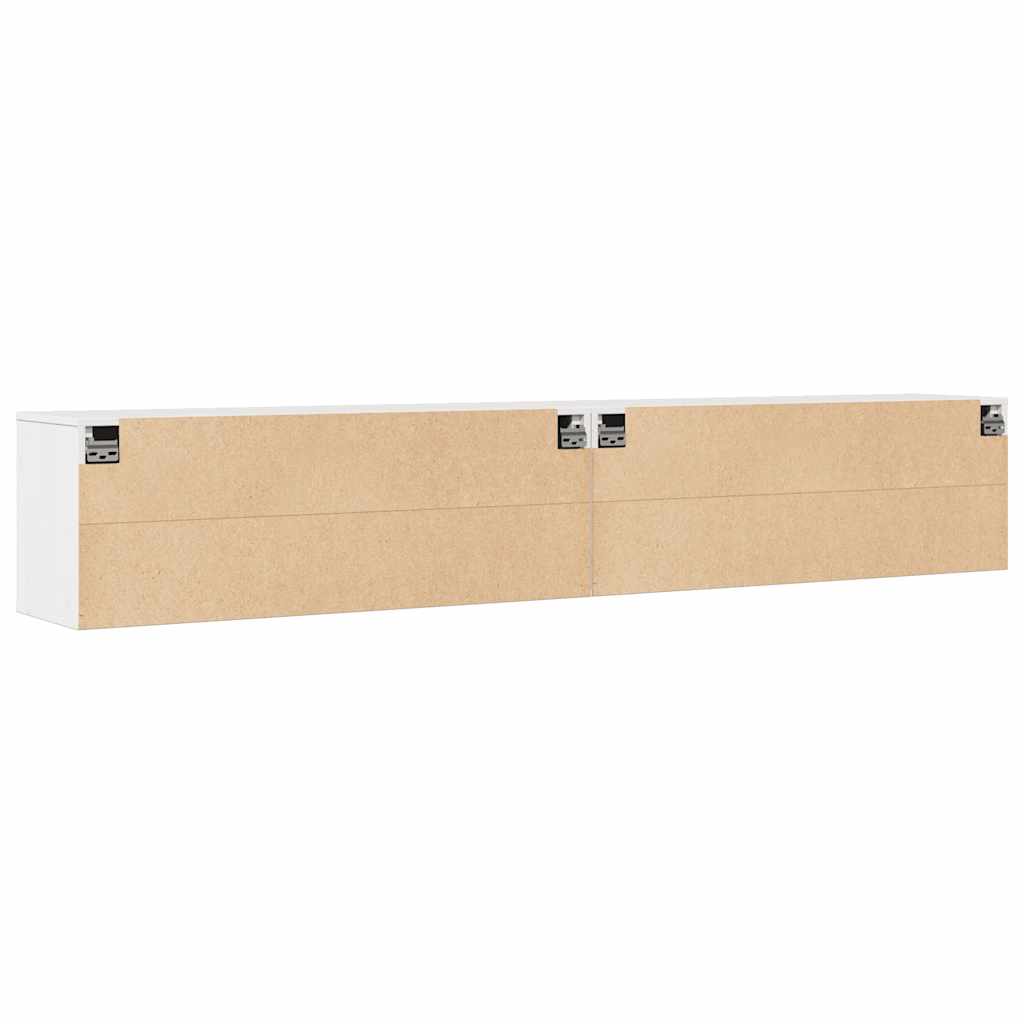 Armoires murales 2 pcs Blanc 100x30x35 cm Bois de pin massif - XIOS