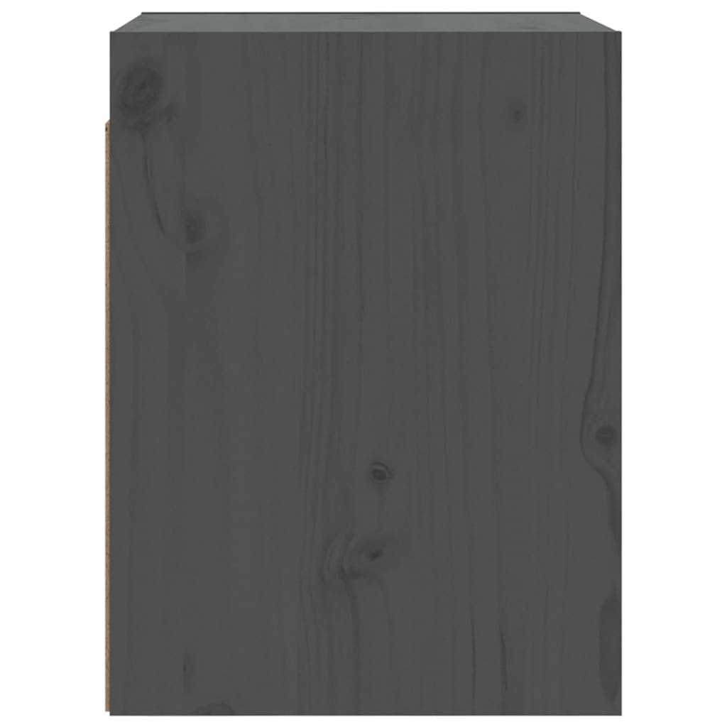 Armoires murales 2 pcs Gris 30x30x40 cm Bois de pin massif Étagères murales & corniches vidaXL