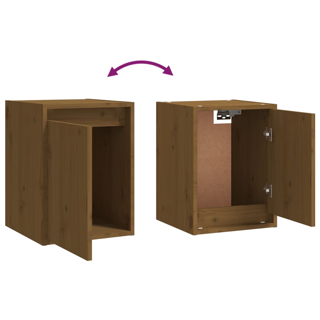 Armoire murale Marron miel 30x30x40 cm Bois de pin massif - XIOS