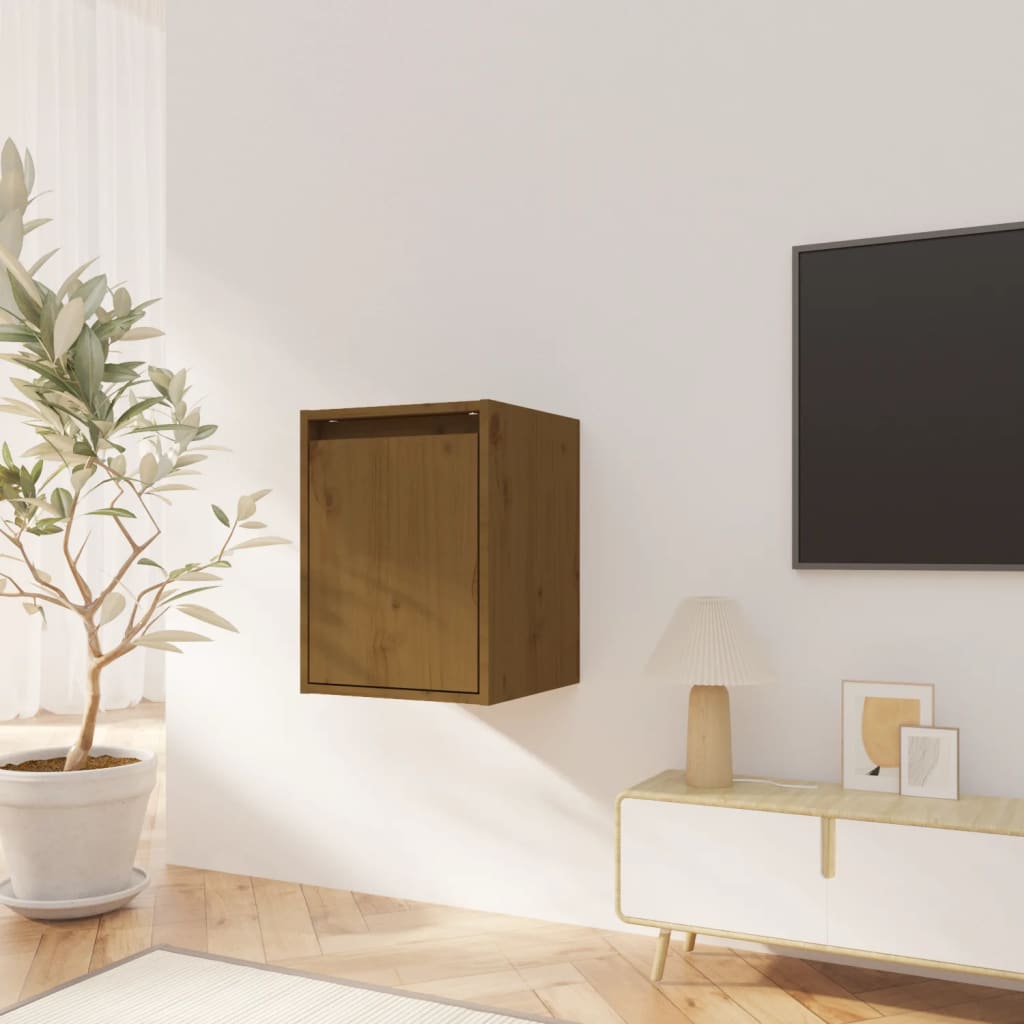 Armoire murale Marron miel 30x30x40 cm Bois de pin massif - XIOS