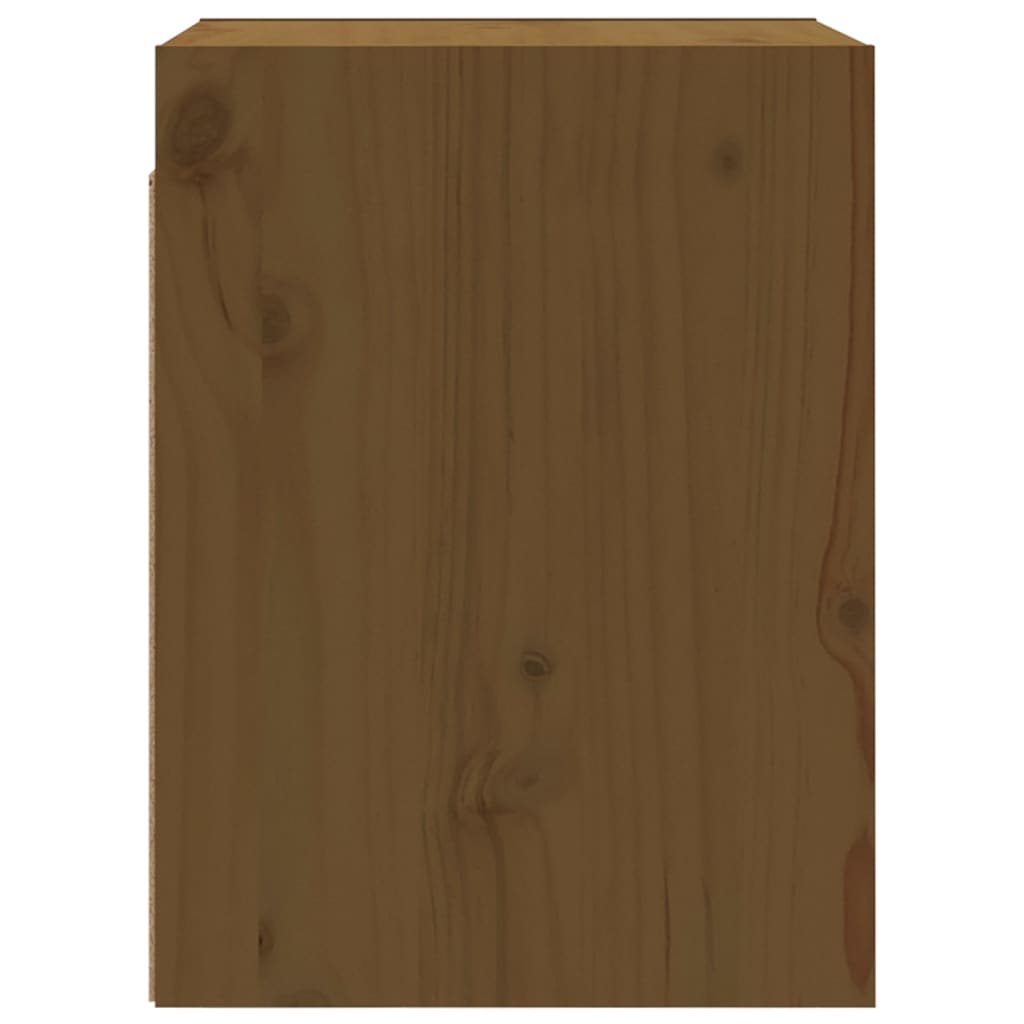 Armoires murales 2 pcs Marron miel 30x30x40 cm Pin massif Étagères murales & corniches vidaXL