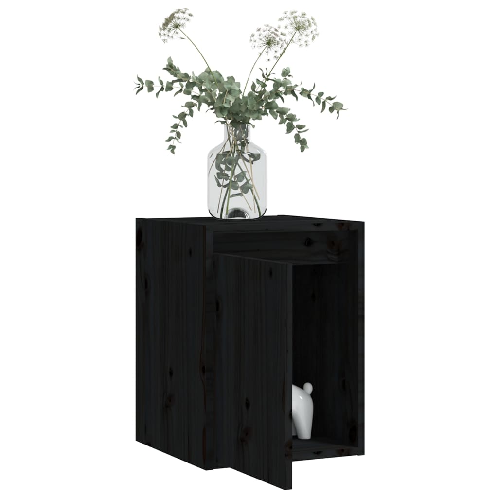 Armoires murales Noir 30x30x40 cm Bois de pin massif - XIOS