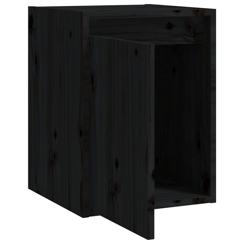 Armoires murales Noir 30x30x40 cm Bois de pin massif - XIOS