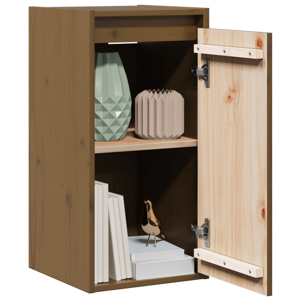 Armoires murales 2pcs Marron miel 30x30x60cm Bois de pin massif - XIOS