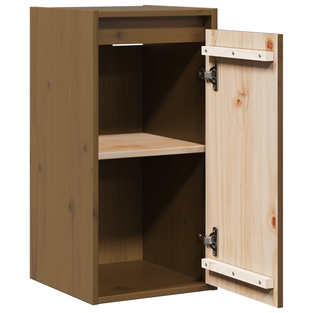 Armoires murales 2pcs Marron miel 30x30x60cm Bois de pin massif - XIOS