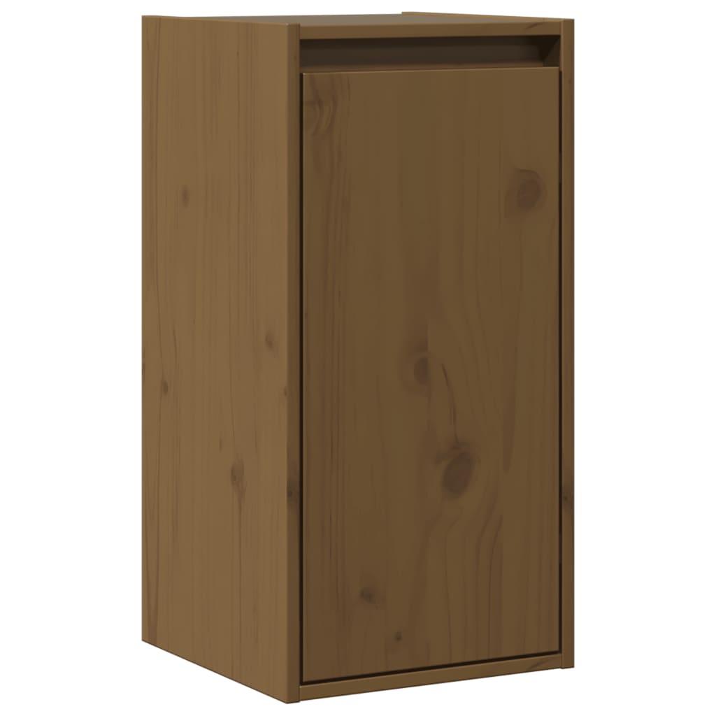 Armoires murales 2pcs Marron miel 30x30x60cm Bois de pin massif - XIOS