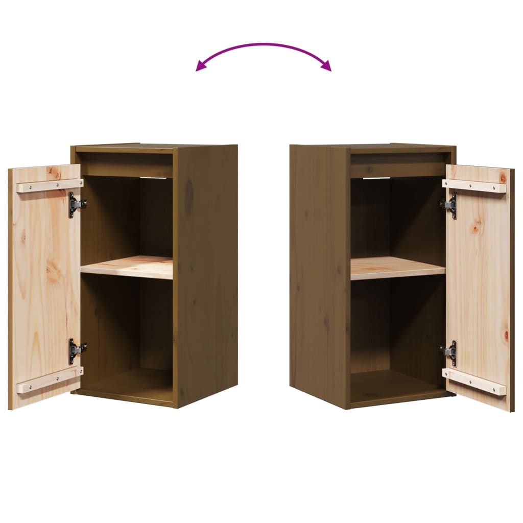 Armoires murales 2pcs Marron miel 30x30x60cm Bois de pin massif - XIOS