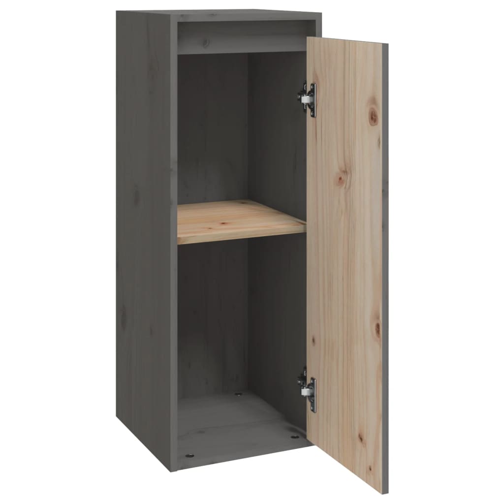 Armoire murale Gris 30x30x80 cm Bois de pin massif Étagères murales & corniches vidaXL