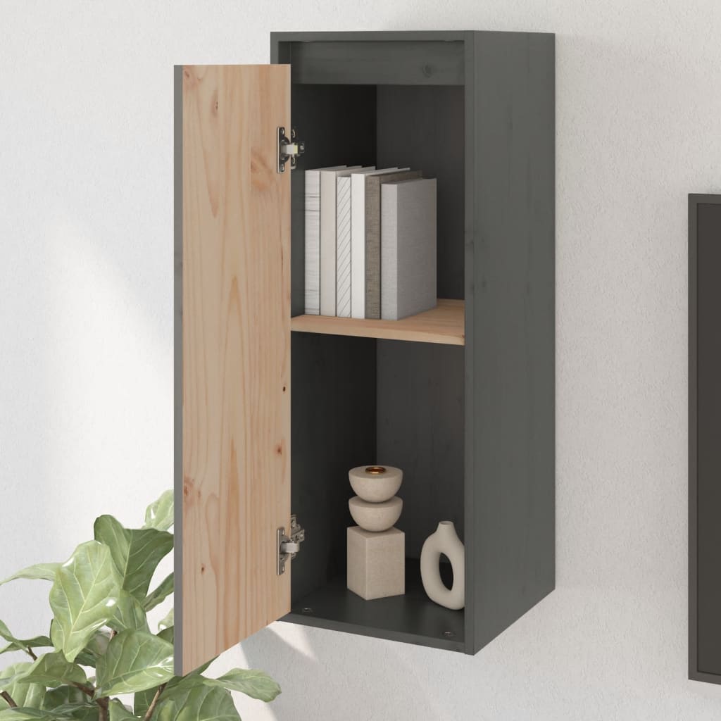 Armoires murales 2 pcs Gris 30x30x80 cm Bois de pin massif - XIOS