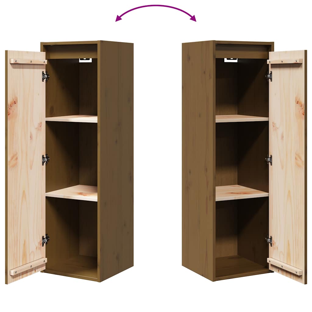 Armoire murale Marron miel 30x30x100 cm Bois de pin massif - XIOS