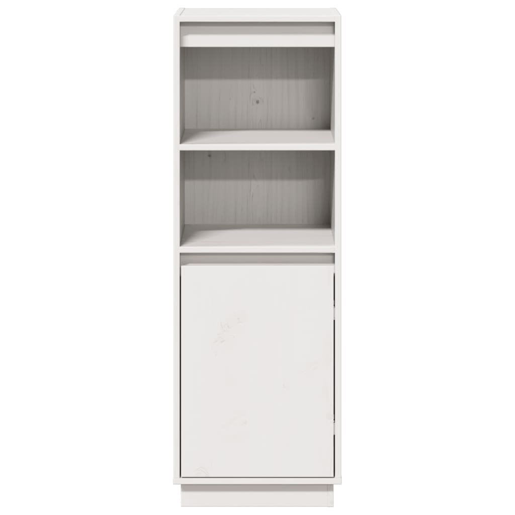 Buffet haut Blanc 37x34x110 cm Bois massif de pin - XIOS