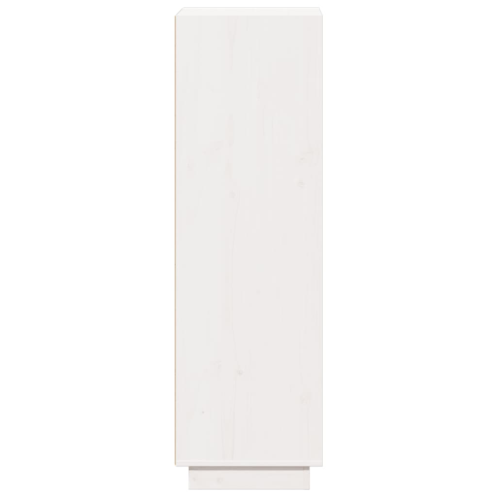 Buffet haut Blanc 37x34x110 cm Bois massif de pin - XIOS