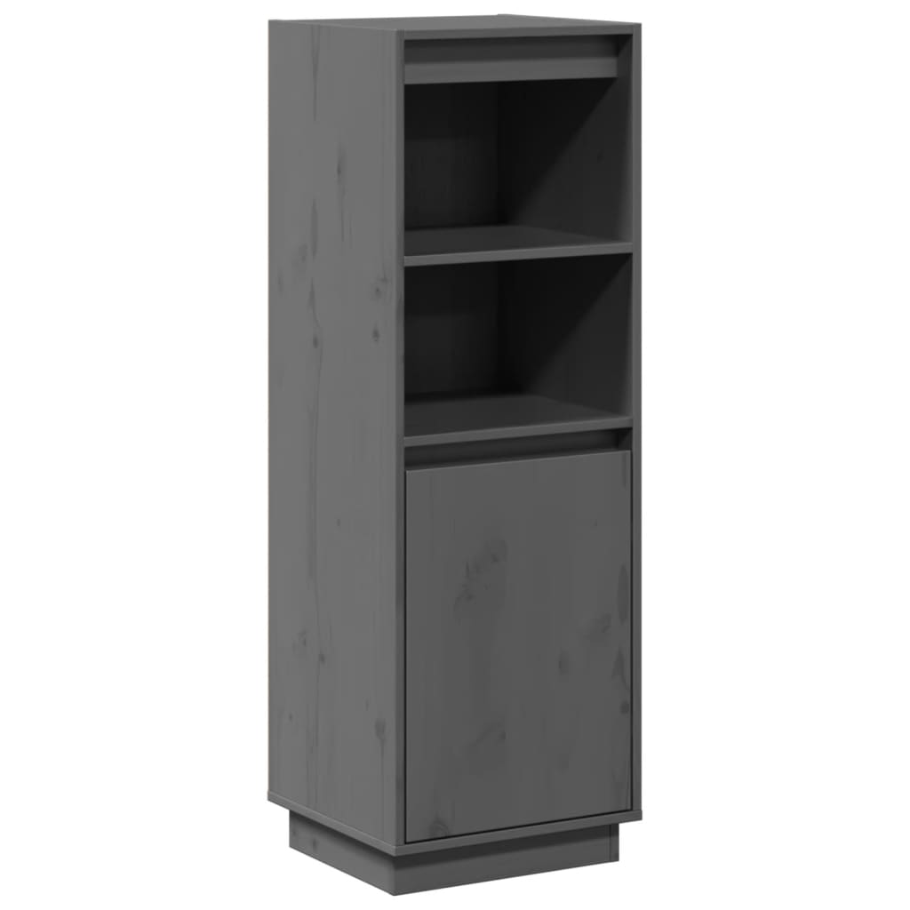 Buffet haut Gris 37x34x110 cm Bois massif de pin - XIOS