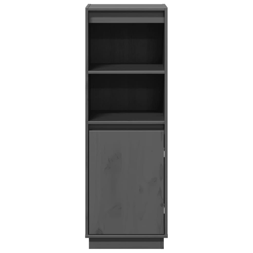 Buffet haut Gris 37x34x110 cm Bois massif de pin - XIOS