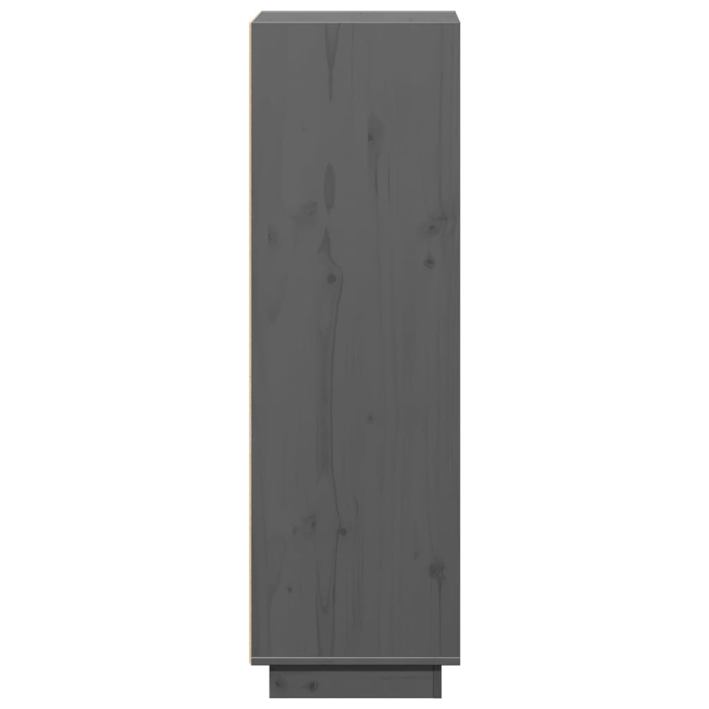 Buffet haut Gris 37x34x110 cm Bois massif de pin - XIOS